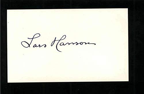 Ларс Хенсън Ад 1965 Актьор Капитан на Спасението Подписано на Картата с размер 3 x 5 - Издълбани подпис NFL