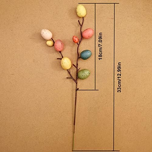 Комплект бижута 33 см Пъстри Яйца от Стиропор Великденски Пръчки за Фестивала на Начална Договореност Декорация на Вази Венец Коледна