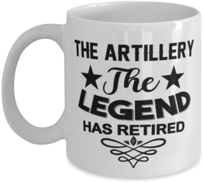 Артилерийска Чаша, Легендата се пенсионирах, на Новост, на Уникални Идеи за подаръци за Артилерия, Чаена Чаша, Чаена Чаша Бял Цвят