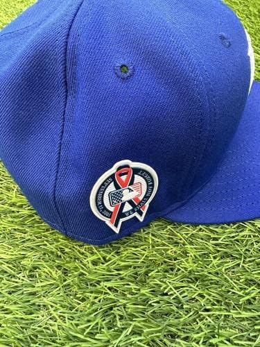 Salvador Perez Kansas City Рояли Използвана Шапка за игри 2018 MLB Auth - Използваните шапки за игри MLB