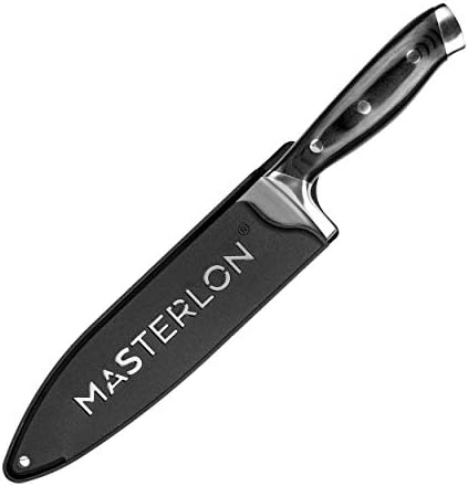 Нож на главния готвач MASTERLON Triple Нит Collection с острие от Неръждаема Стомана, 8 см, Черен