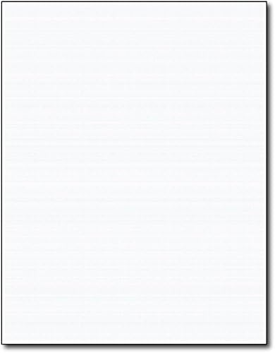 Стегнат Лен Канава картон - 50 Листа - Чиста Плътна хартия за мастилено-струен / лазерен принтер (Бяла)