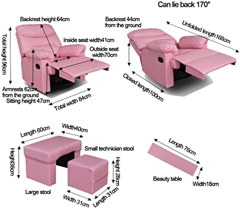 Nail Tech Beauty Spa люлеещ се Стол за болнични, Педикюр, Масажна легло За Грижа за миглите, Универсална Легло, Удобен стол за легнало