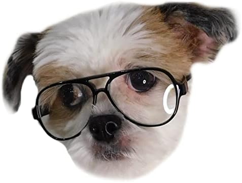 Очила за костюми Летец за кучета и котки G030 за малки породи с тегло до 15 кг (черно-прозрачен)