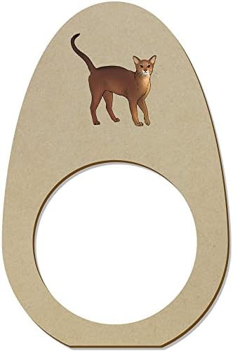 Azeeda 5 Дървени Пръстени/Притежателите за салфетки Абисинска котка (NR00054410)