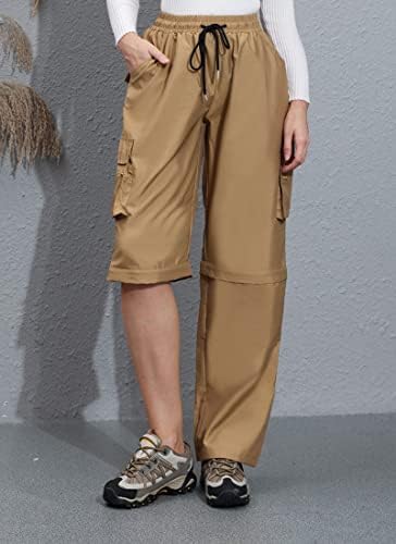 Дамски бързо съхнещи панталони-карго, Леки Стрейчевые и Водоустойчив Панталон с цип с джобове