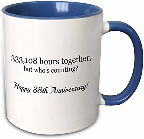 3. Чаша Happy 38Th Anniversary-333108 Hours Together, 11 грама, черна