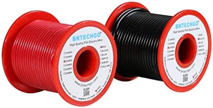 BNTECHGO 20 Калибър PVC 1007 Плътен Електрически Проводник Червено и Черно на Всеки 50 метра 20 AWG 1007 Свързване на Луженый Меден проводник