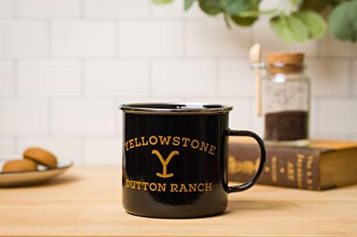 Сребърен Эмалированная Туризъм чаша Buffalo Yellowstone Дътън Ranch В опаковка, 21 Унция
