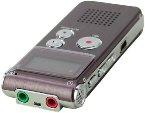 Стоманена Цифров Диктофон с обем 4 GB, 650 часа Запис, MP3 плейър, Акумулаторна батерия - Кафяв