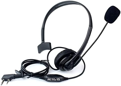 Носи етикет за услугата слушалки за преносими радиостанции Retevis с микрофон, съвместима с преносими уоки-токита RT22 RT21 H-777 RT68