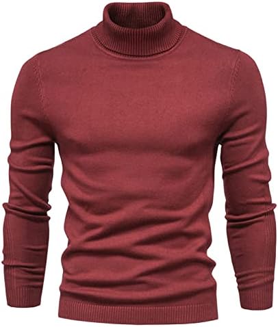 Пуловери Есен-Зима Сгъсти Топъл Пуловер Със Средна яка, Многоцветен Мъжки Пуловер, Мъжки Оверсайз