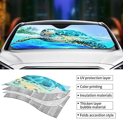 Сенника на Предното стъкло на Морска Костенурка за Автомобил Suv Камион сенника на Предното Стъкло Козирка Защитно покритие (Обновен