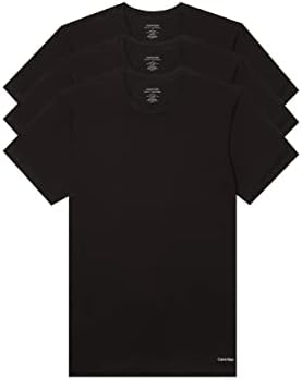 Calvin Klein Мъжки S /S, с кръгло деколте, 3 опаковки, Черни, X-Large Tall
