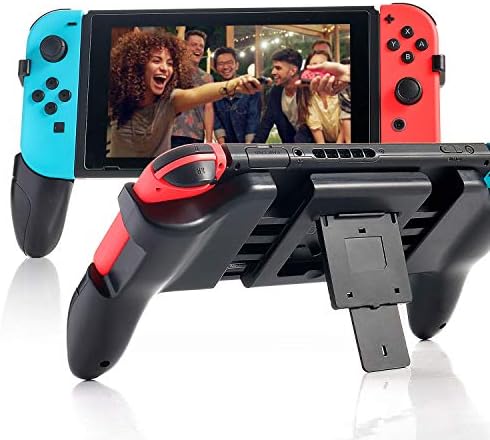 Ръкохватка за Nintendo Switch, Удобна Ръкохватка контролер за Nintendo Switch с 2 игрални слотове