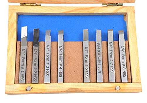 Набор от стругове инструменти за струг от бързорежеща стомана HHIP 2006-9022 1/4 X 2-1/2 8 бр.