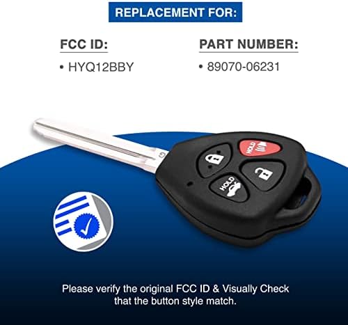 K2G PRO за Подмяна на 4-Кнопочного дистанционно управление Смяна на ключ за Toyota HYQ12BBY/89070-06231/G Чип