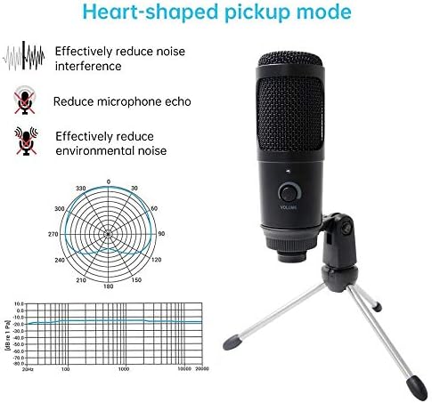 микрофон Професионален Комплект USB Конденсаторного на микрофона, Микрофон с Регулируема Ножничной Стойка за ръце, Ударное Планина