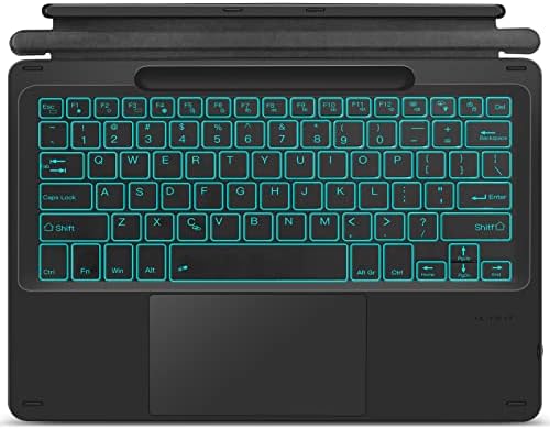 Ультратонкая безжична Bluetooth клавиатура XIWMIX - Универсална акумулаторна клавиатура с 7 цветове на подсветката, съвместима с iPad