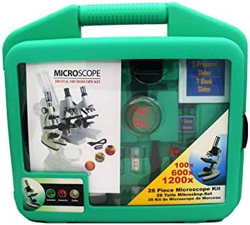 Комплект микроскопи 30 бр magnification100X-1200X Лещи от оптично Стъкло Метална, окуляр с широк зрителен ъгъл, за деца, студенти и Начинаещи