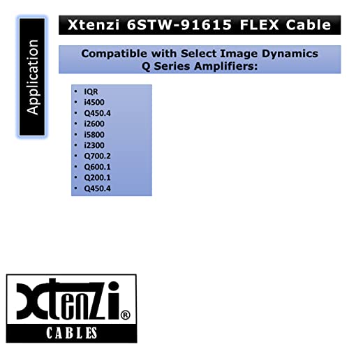 Xtenzi 6Pin Гъвкав Кабел XTFC Тел Аксесоар XT91615 за дистанционно управление на Усилване е Съвместим с Усилватели от серията Image Dynamics