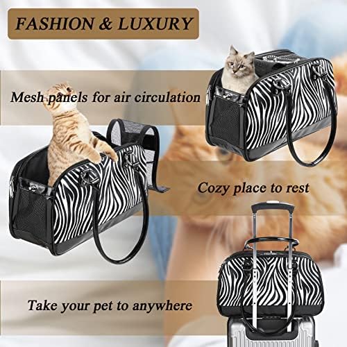 NewEle Модерна чанта-переноска за малки кучета с допълнителни джобове с капацитет до 8 килограма Качествена чанта-переноска за домашни
