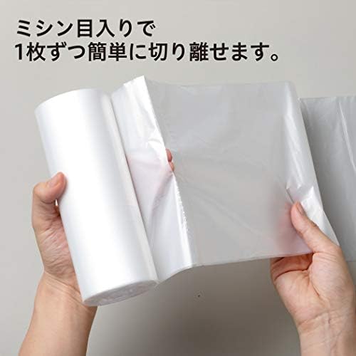 Торби за боклук Chemical Япония HDRE-45-30, Аксесоари за боклуци кошчета, Прозрачна, прибл. 10,2 литра (45 литра), Опаковка от 30