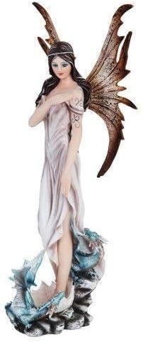 Красива статуетка Облак Фея и Новоизлюпени Дракони Легендата Статуята Декор Държава Фантазии