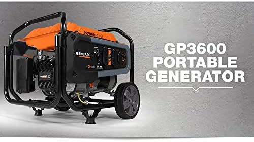 Преносим генератор Generac 7678 GP3600 капацитет от 3600 Вата, Съвместим с 50 режими на работа / карбуратор